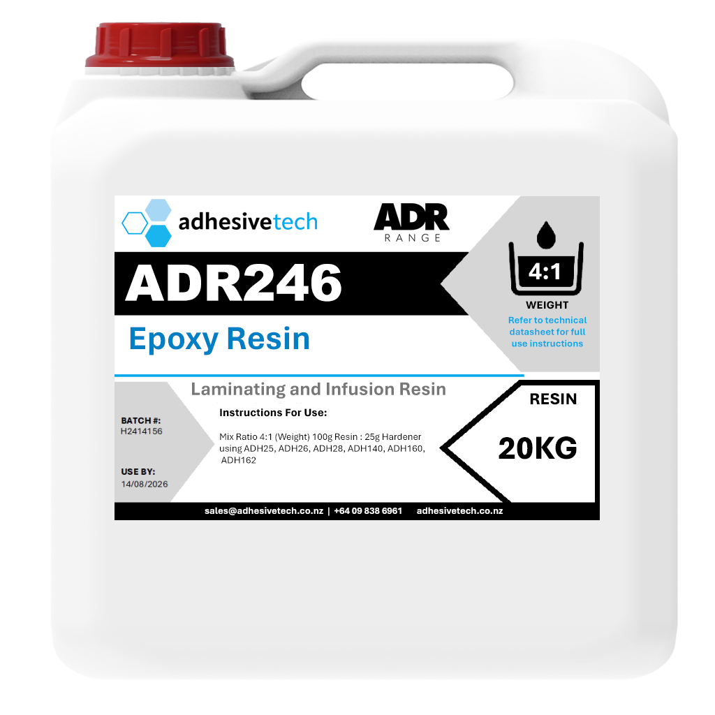 ADR 246 epoxy resin container with red cap, 20KG size label