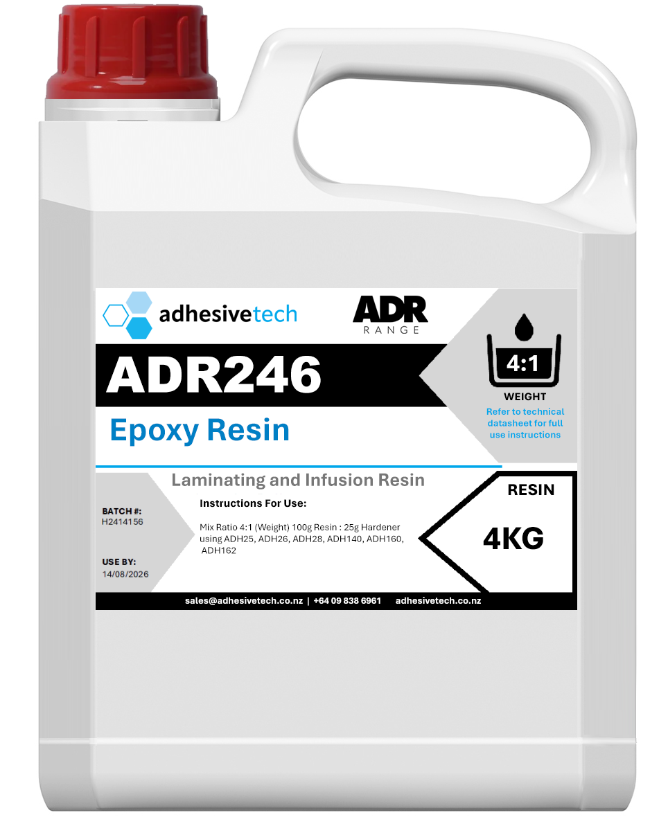 ADR 246 epoxy resin container with red cap, 4KG size label