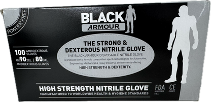 BLACK ARMOUR GLOVES (BOX)