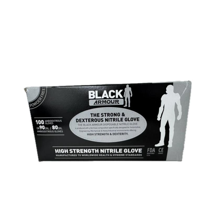 BLACK ARMOUR GLOVES (BOX)